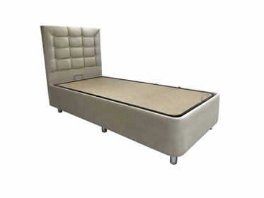  Lifos Bazalı Başlıklı Karyola 90x190 Krem