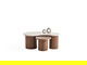  1027 Orta Sehpa Set Amerikan Ceviz / Mermer Desen